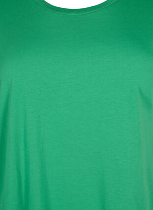 Zizzi Kurzärmliges T-Shirt aus einer Baumwollmischung, Kelly Green, Packshot image number 2