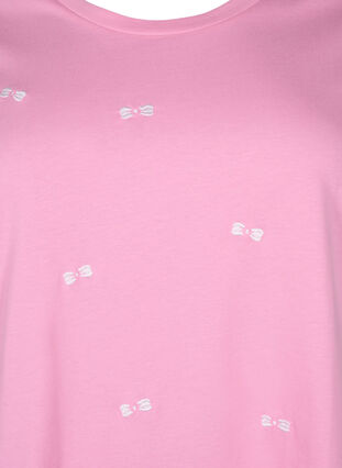 Zizzi T-Shirt aus Bio-Baumwolle mit Schleifen, Roseb. W. Bow Emb., Packshot image number 2