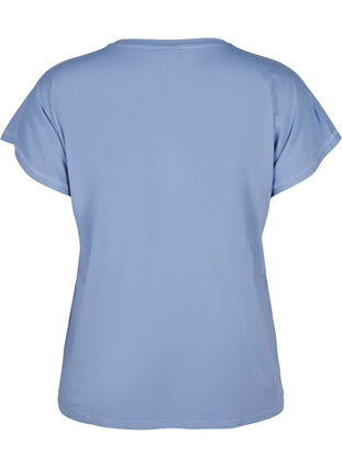 Zizzi Einfarbiges Trainings-T-Shirt, Colony Blue, Packshot image number 1