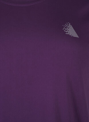 Zizzi Schmal geschnittenes Trainings-T-Shirt mit Rundhalsausschnitt, Purple Pennant, Packshot image number 2