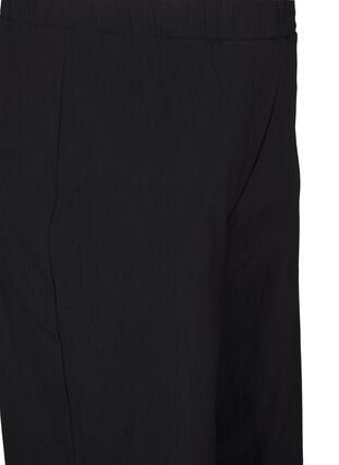 Zizzi Weit geschnittene Hose mit elastischem Bund, Black, Packshot image number 2