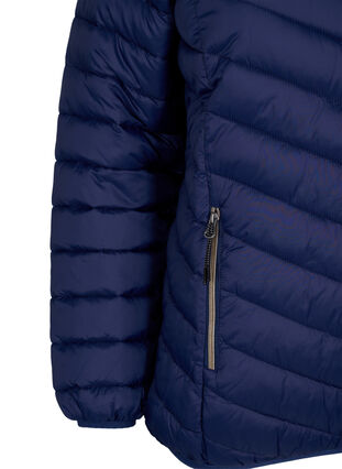 Zizzi Leichte Jacke mit Kapuze, Navy Blazer, Packshot image number 3