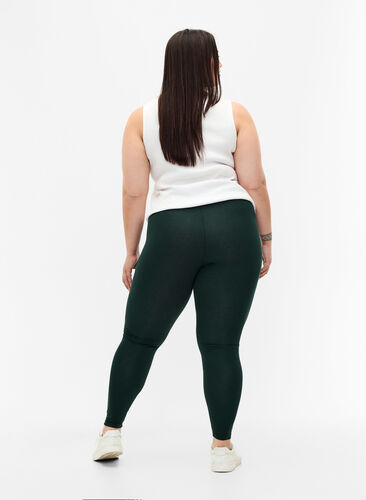 Zizzi Basic-Leggings aus Viskose, Scarab, Model image number 1