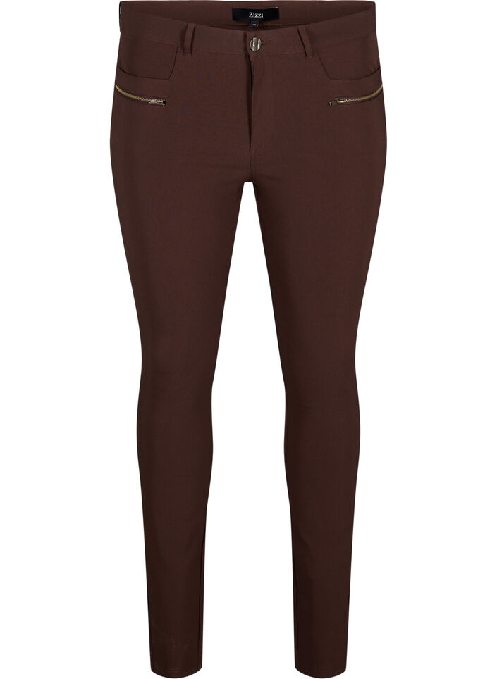 Zizzi Skinny Leggings in Dunkelbraun