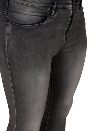 Zizzi Super Slim Amy Jeans mit hoher Taille, Dark Grey Denim, Packshot image number 2