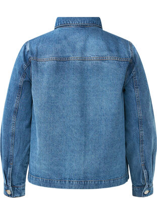 Zizzi Hemdjacke aus Denim mit Taschen, Blue Denim, Packshot image number 1