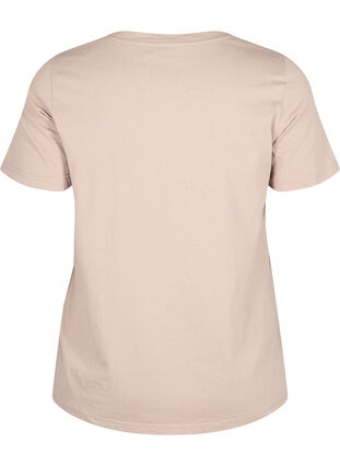 Zizzi T-Shirt mit Motiv, S. Mink w. Text, Packshot image number 1