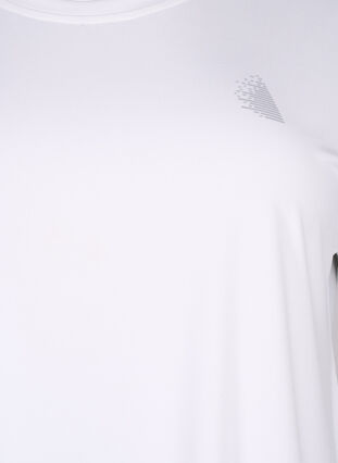 Zizzi Kurzärmliges Trainings-T-Shirt, Bright White, Packshot image number 2
