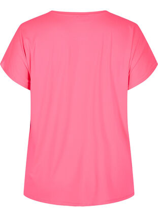Zizzi Einfarbiges Trainings-T-Shirt, Neon pink, Packshot image number 1