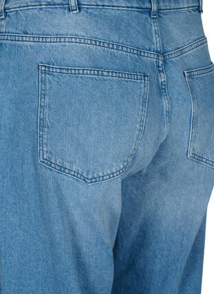 Zizzi Gerade geschnittene Jeans mit ungesäumten Kanten, Medium Blue, Packshot image number 3