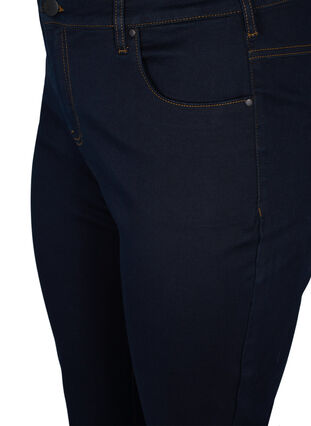 Zizzi Slim Fit Emily Jeans mit normaler Taillenhöhe, Unwashed, Packshot image number 2
