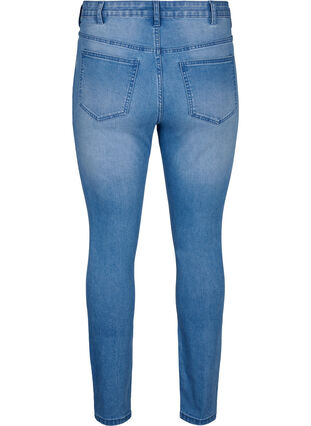 Zizzi Amy-Jeans mit superschmaler Passform und gerippten Details, Blue denim, Packshot image number 1