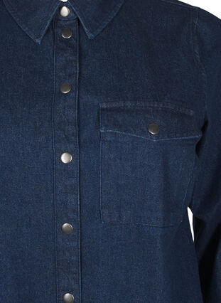 Zizzi Denim-Jacke mit Brusttasche, Unwashed Denim, Packshot image number 2