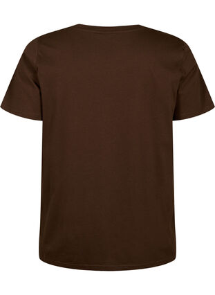 Zizzi Baumwoll-T-Shirt mit Druck, Demitasse W. POS, Packshot image number 1