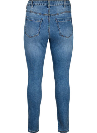 Zizzi Amy Jeans mit hoher Taille und extra schlanker Passform, Blue denim, Packshot image number 1