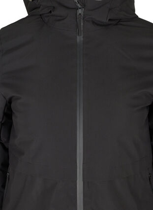 Zizzi Winterjacke mit verstellbarer Taille, Black, Packshot image number 3