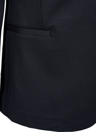 Zizzi Schlichter Blazer mit Knopfverschluss, Black, Packshot image number 3