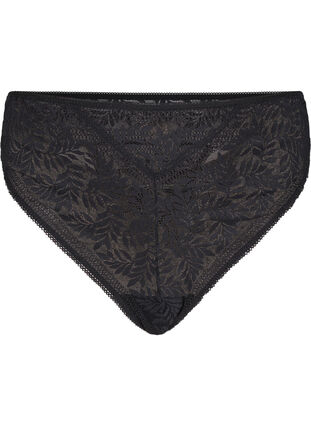 Zizzi G-String aus Spitze mit normaler Taille, Black, Packshot image number 0