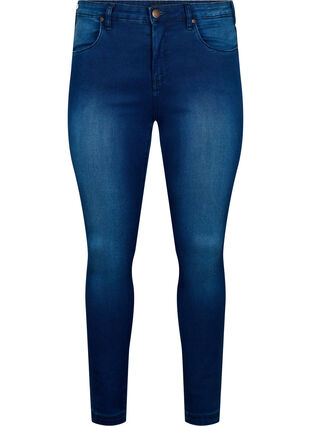 Zizzi Extra schmale Amy Jeans mit hoher Taille, Blue Denim, Packshot image number 0