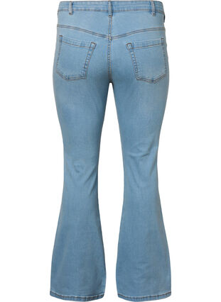 Zizzi Ellen Bootcut-Jeans mit hoher Taille., Ex Lgt Blue, Packshot image number 1