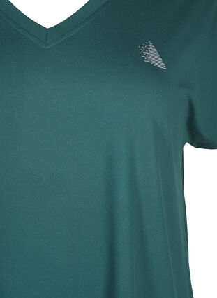 Zizzi T-Shirt für das Training, mit V-Ausschnitt, Bistro Green, Packshot image number 2