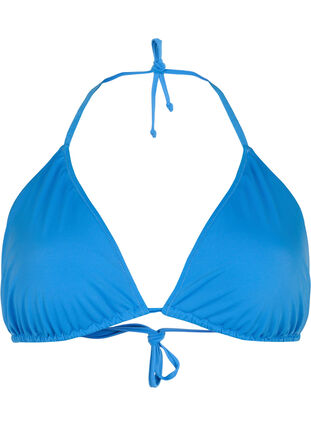 Zizzi Einfarbiges Triangel-Bikinioberteil, Nebulas Blue, Packshot image number 0