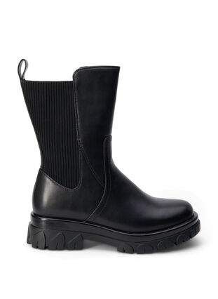 Zizzi Extra-Weite - Kurzer Stiefel mit Gummizug, Black, Model image number 0