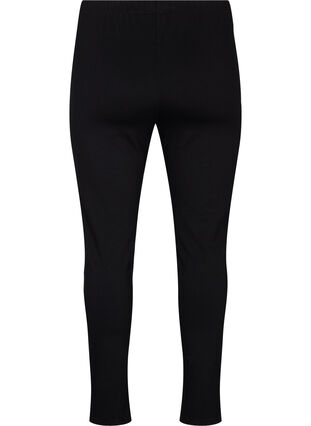 Zizzi Viskose-Leggings mit Schlitzen vorne, Black, Packshot image number 1