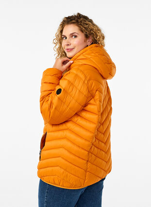 Zizzi Leichte Jacke mit Kapuze, Marmelade, Model image number 1