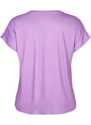 Zizzi Kurzarm Trainingsshirt, African Violet, Packshot image number 1