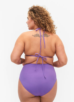 Zizzi Bikini-Unterteile mit hoher Taille, Royal Lilac, Model image number 1