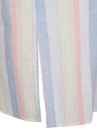 Zizzi Langes Hemd aus Baumwollmischung mit Leinen, Multi Color Stripe, Packshot image number 3