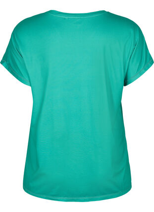 Zizzi Kurzarm Trainingsshirt, Mint, Packshot image number 1