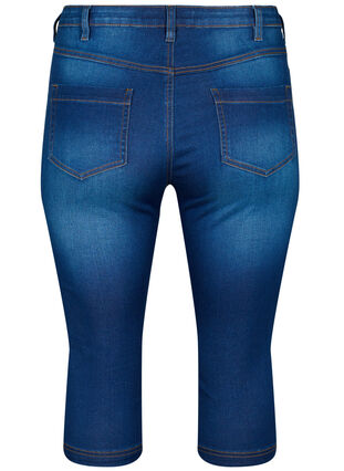 Zizzi Hoch taillierte Amy Capri Jeans mit Super Slim Fit, Blue Denim, Packshot image number 1