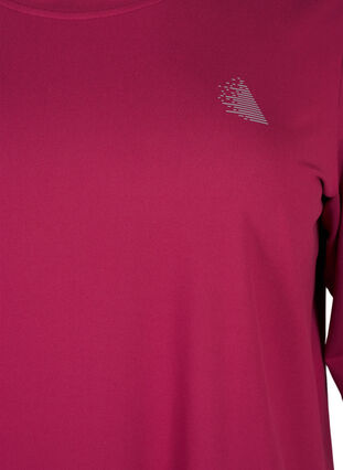 Zizzi  Trainingsbluse mit 3/4 Ärmeln, Anemone, Packshot image number 2