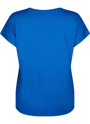 Zizzi Kurzarm Trainingsshirt, Princess Blue, Packshot image number 1