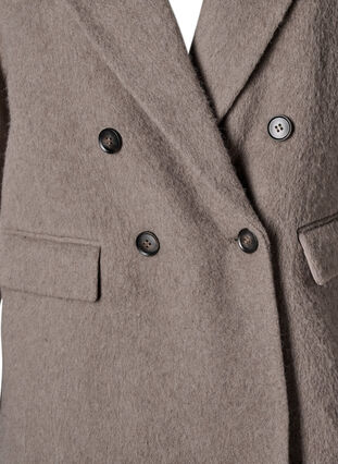 Zizzi Wollblazer mit angerauter Textur, Desert Taupe Mel., Packshot image number 2