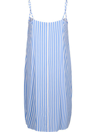 FLASH – Gestreiftes Trägerkleid aus Viskose, L. Blue White Stripe, Packshot image number 1
