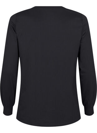 Zizzi Sweatshirt mit Spitzendetails, Black, Packshot image number 1