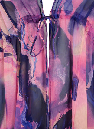 Zizzi Strand-Kimono mit Druck, Purple Swirl, Packshot image number 2