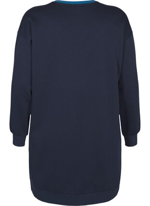 Zizzi Langes Sweatshirt mit Farbblock, Navy B. Color Block, Packshot image number 1