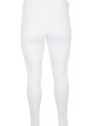 Zizzi Extra schmale Amy Jeans mit hoher Taille, White, Packshot image number 1