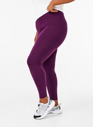 Zizzi Basic Leggings aus Viskose, Potent Purple, Model image number 0