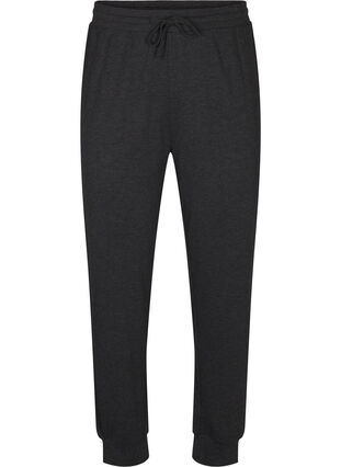 Zizzi Jerseyhose mit hoher Taille, Dark Grey Melange, Packshot image number 0