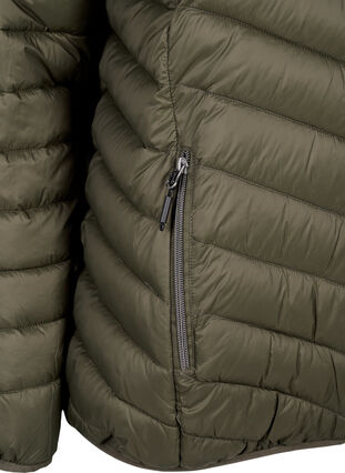 Zizzi Leichte Jacke mit Kapuze, Beluga, Packshot image number 3