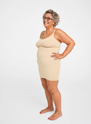 Zizzi Shapewear Kleid mit breiten Trägern, Nude, Image image number 1