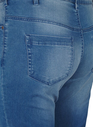 Zizzi Slim Fit Emily Jeans mit normaler Taillenhöhe, Light blue, Packshot image number 3
