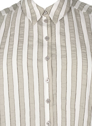 Zizzi Lockeres Shirt mit Streifen, Sand w. Black Stripe, Packshot image number 2