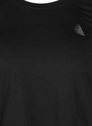 Zizzi  Trainingsbluse mit 3/4 Ärmeln, Black, Packshot image number 2